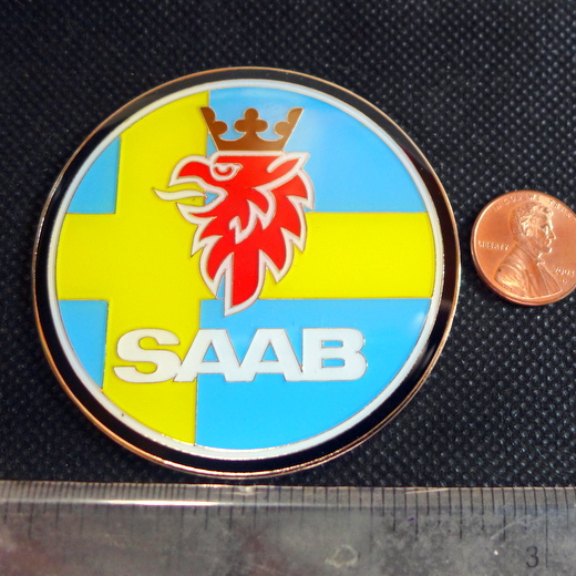  ĵ   Į ݼ  ƼĿ/Saab Hood badge emblem decal METAL PERMANENT STICKER